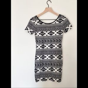 Boho fitted mini dress